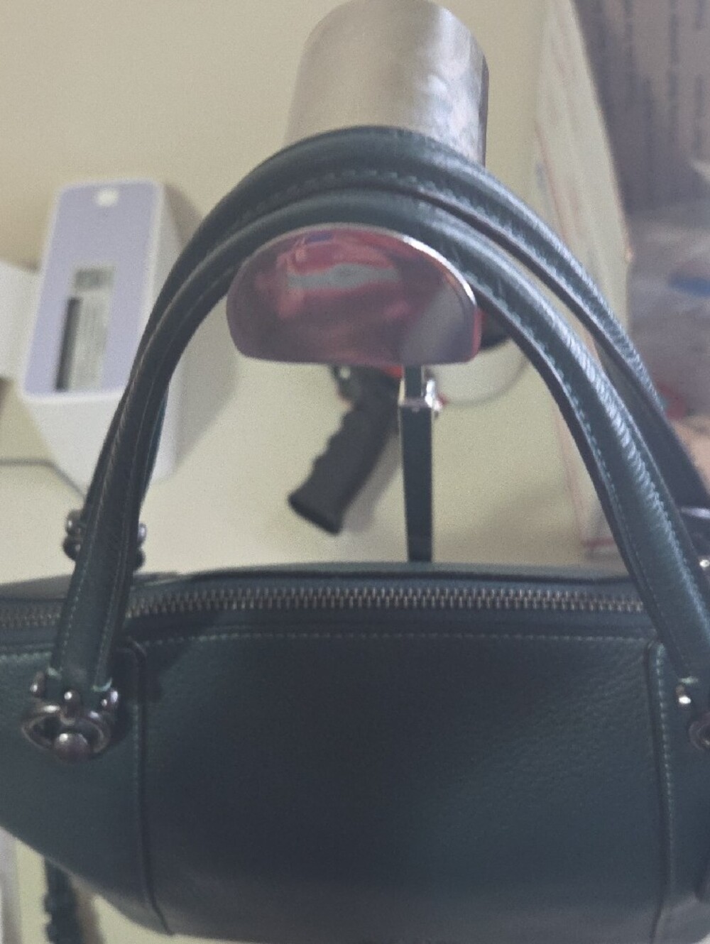 Coach Kacey Pebble Leather Satchel Handbag in Deep Green - Picture 3 of 11